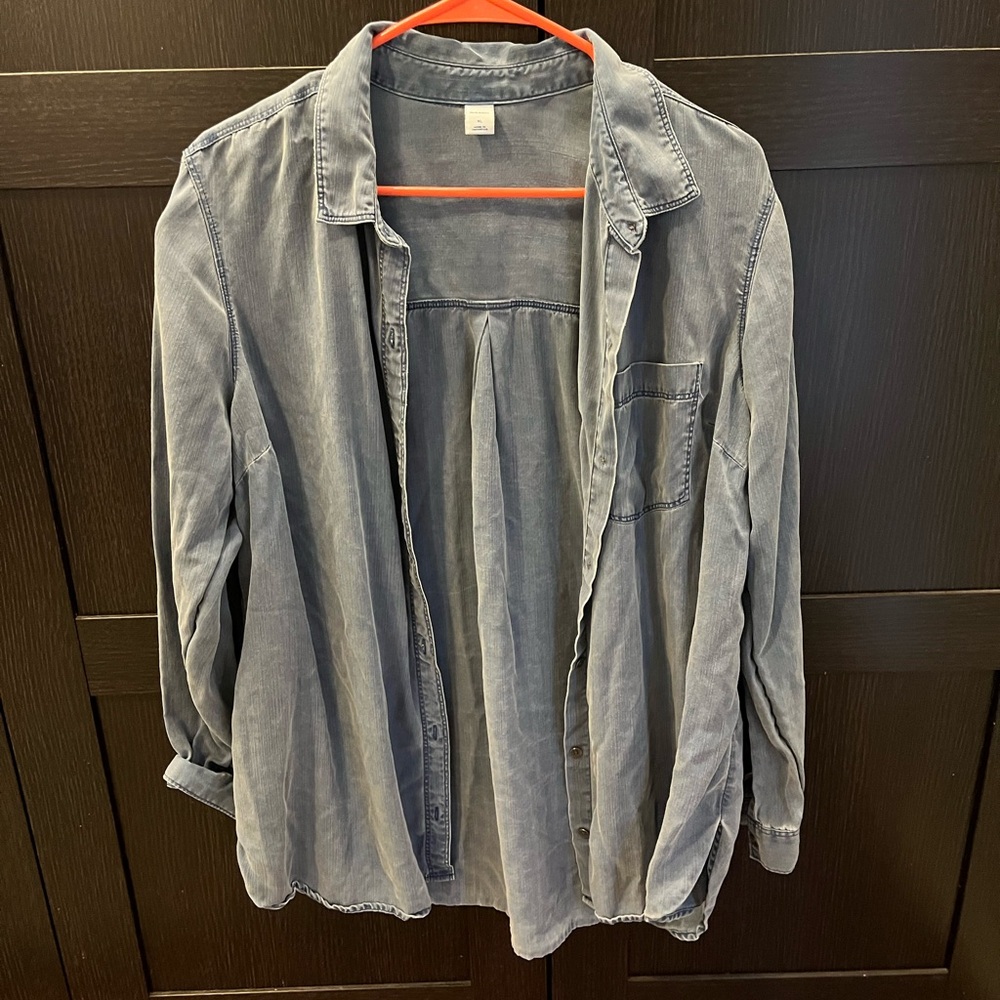 Old Navy Blue Denim Shirt